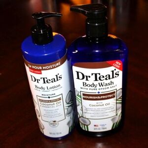 Body Wash & Lotion Set Dr Teals – Coconut Oil – Lot of 2 –